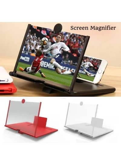 Mobile game screen magnifier red silver ABS