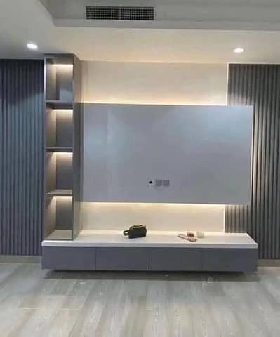 Media wall Panel Wallpaper sheet vinyl & wood flooring ceiling Wpc