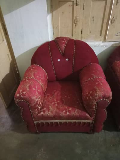 sofa set with glass table