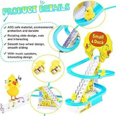 Electric Duck Sliding track toy yellow