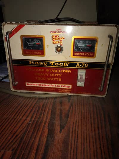 Easy Tech A-70 Heavy Duty 7000 Watts Voltage Stabilizer (Pure Copper)