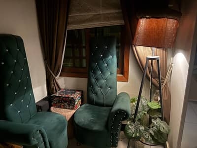 2 Seater Long Back Sofa Chairs With Coffee Table