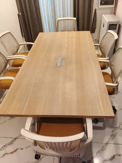 6 Seater Conference Table with Office Chairs – Complete Set