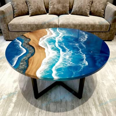 3x3 Round Coffee Table Ravi Design and wood Lifetime Warranty K Saath