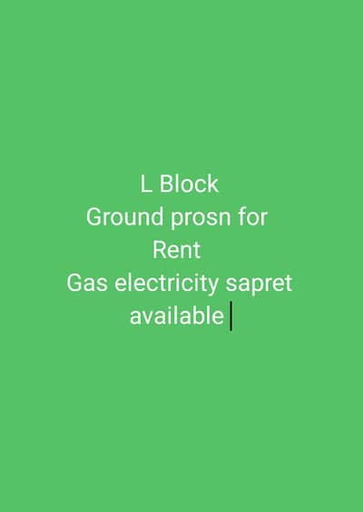 Ground prosn available for rent in newcity phase 2