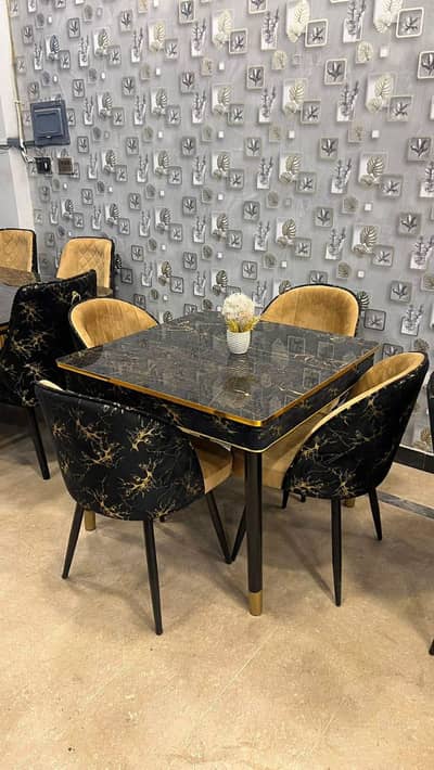 4 seater restaurant dining chair & table