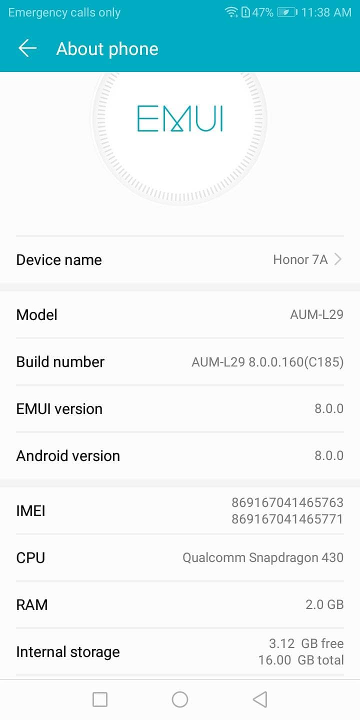 Honor 7A 2