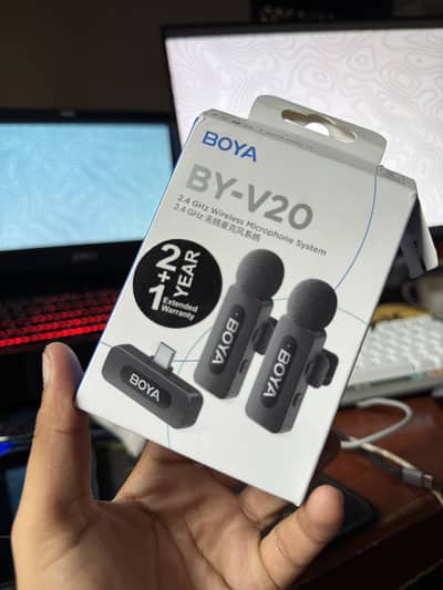 BOYA BY-V20 Wireless Mic Dual  Type C With Box Warranty Card & bill