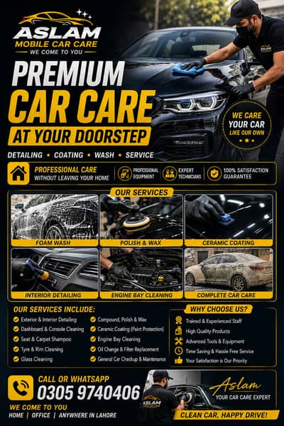 Car Wash & Detailing Service | Car Polish | Ceramic Coating | Lahore