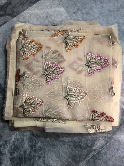 Organza fabric unstitched new suit for sale