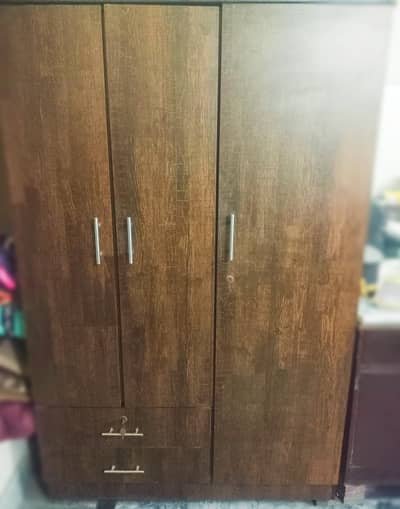 Brown 2 Door | 2 Drawers - Beautiful Elegent Wardrobe | Good Quality