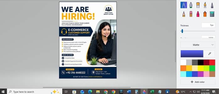 Female Required for Customer support