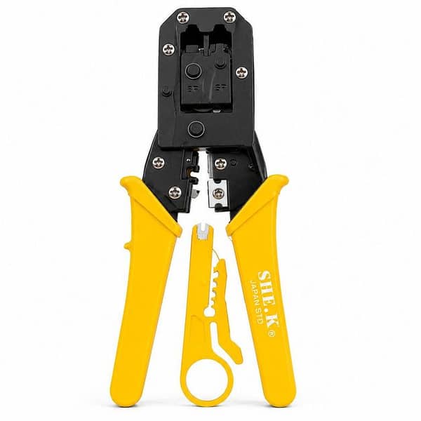 SHE. K Modular Crimping Tool for RJ45/RJ11 6P/8P with Wire Stripper and Cutter