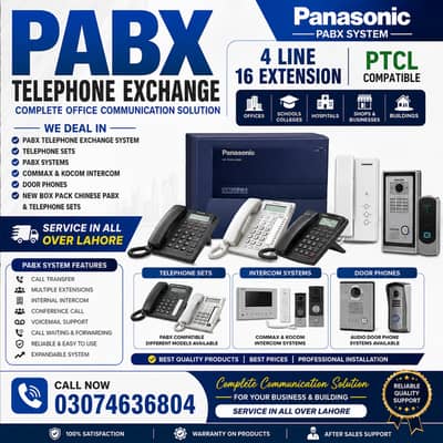 PABX Telephone Exchange for Office, School, College & Hospital