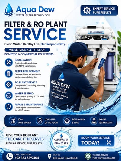 Ro plant service and filter replacement
