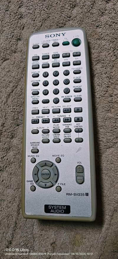 Sony original remote control MHC and all model working