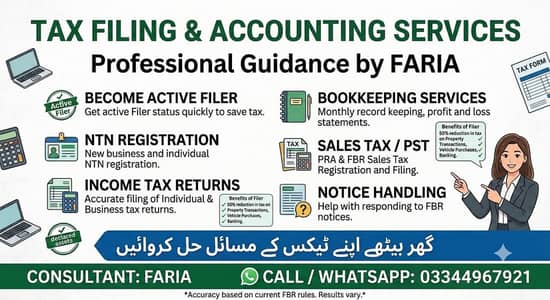 Income Tax Filing, Active Filer Status & Bookkeeping Services