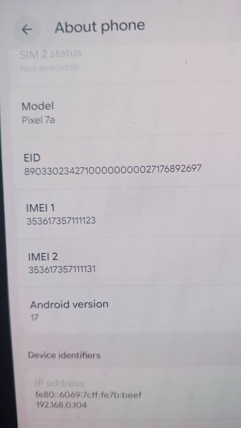 Google Pixel 7a 6