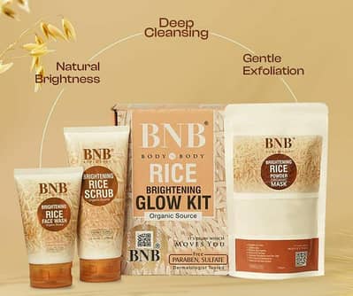 BNB Rice Brightening Glow Kit / Free Home Delivery