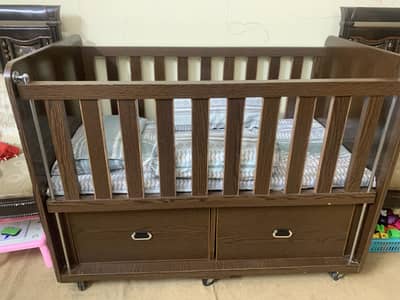 Baby cot with matters | baby bed | crib | bassinet