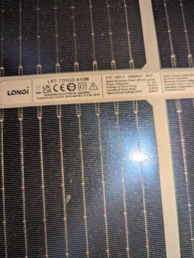615watt longi minor crack