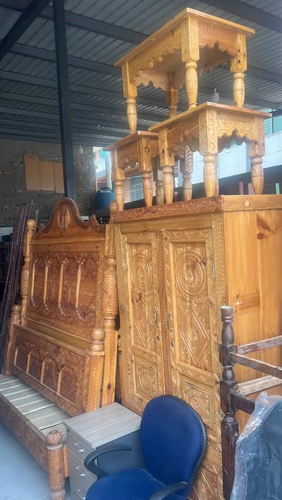 Bed, Wooden Bed, Double Bed, Mattress, Wardroab, Chairs, Furnitures