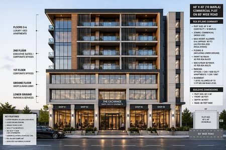 Beautiful Premium Commercial Plot for Sale in C Block, Top City-1 top off location