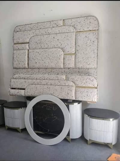 Single bed-Single poshish bed-furniture for sale-bed with side table