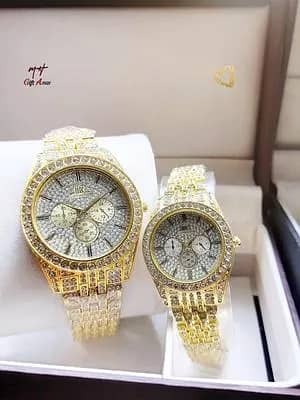 uxury His & Hers Matching Watch Set – Perfect Couple Gift