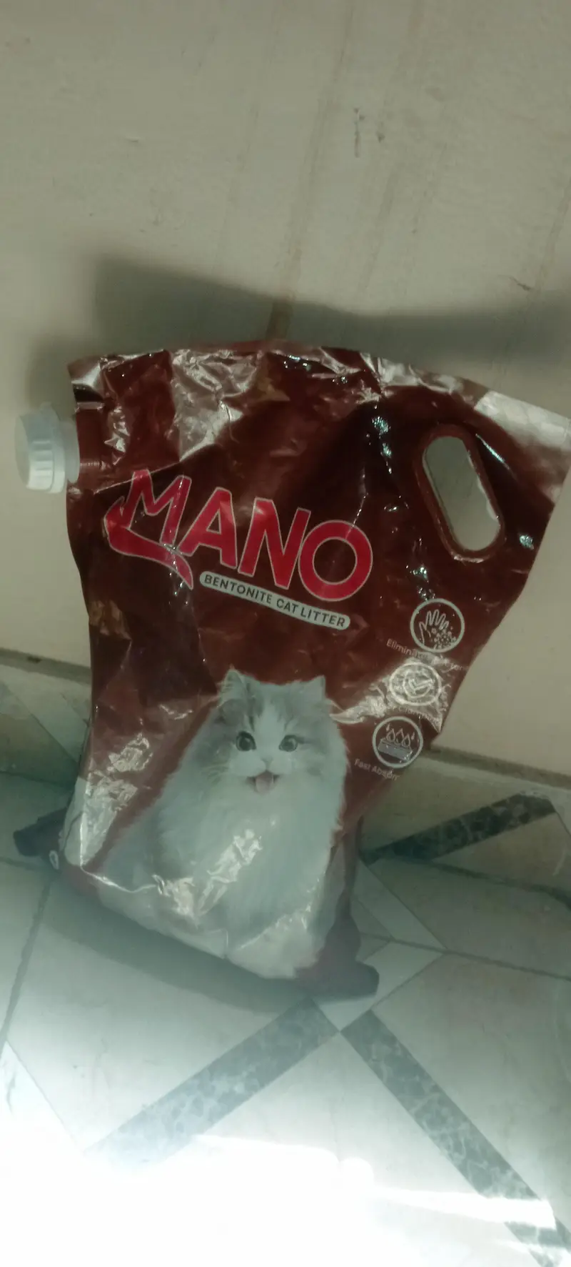 cats with cats food and litter box and litter and with cage — photo 7