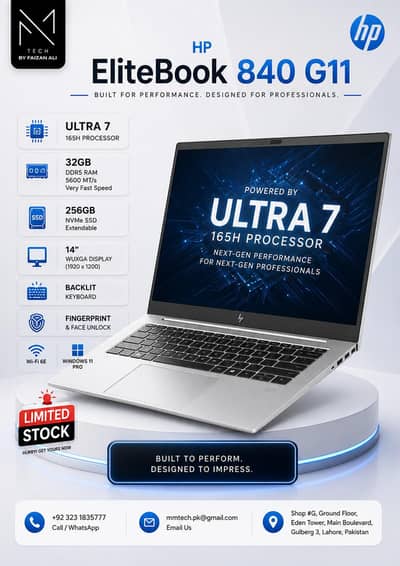 HP Elitebook 840 G11 Ultra 7 Processor 165H Latest Processor