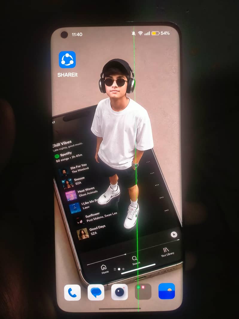 Green line One Plus 9 Pro 5G 5