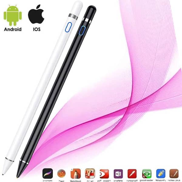 Rechargeable Stylus Touch Pen, TECHGEAR High Precision and Sensitivity Capacitive Stylus Compatible with iOS, Android, iPad, iPad Pro, iPhone, Samsung, Lenovo Tablet & Other Touchscreen Devices