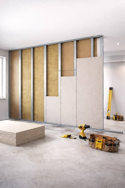 Glass partition/Gypsum board / pvc celing/gypsum celing/pop celing
