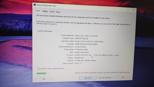 Hp elite book for slae wsp number 03285127887