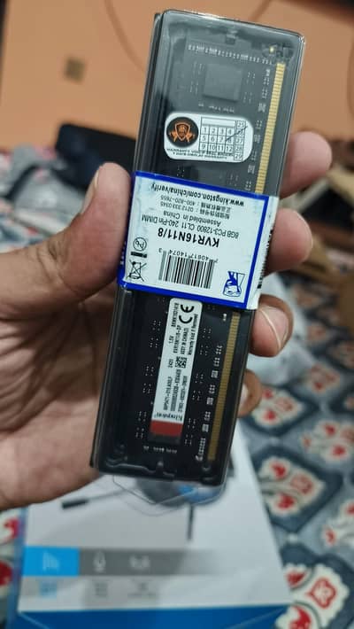 DDR3 8GB RAM| 1600mhz| pc3 12800 | brand new Kingston | Desktop