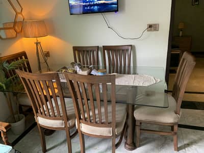 6 chair dining table for sale
