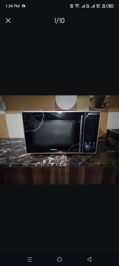 selling microwave oven in a one condition like new