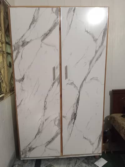 Brand new,2door,white wardrobe with hanging space