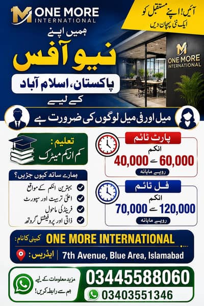 STAFF NEEDED FOR OFFICE WORK