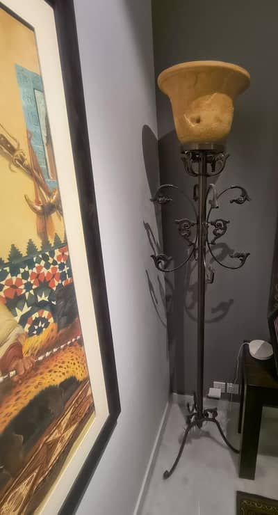 Beautiful Vintage Wrought Iron Floor Lamp
