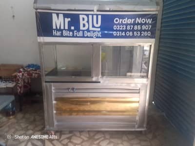 shwarma Burger counter with 16 litr fryer