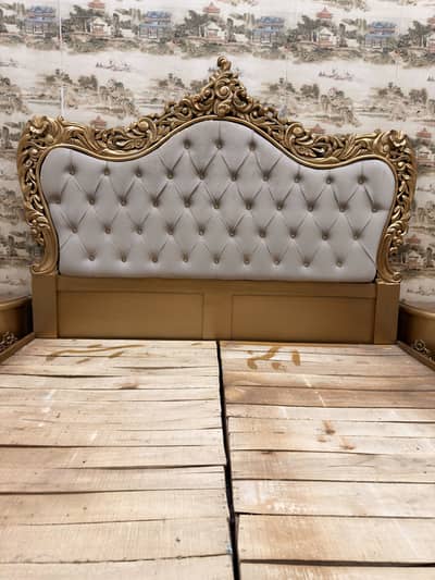 Complete Royal Chinioti Style Wooden Bedroom Set for Sale