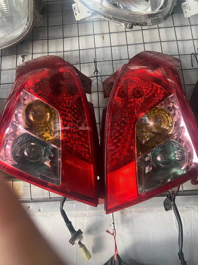 Suzuki Swift Tail Lights Pair 2000-2016 | Rear Back lights Red Crystal