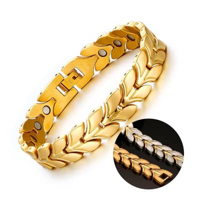 Vinterly Gold-color Magnetic Bracelet Men