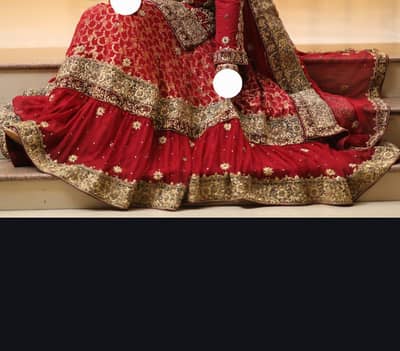 Bridal lehenga and dupatta