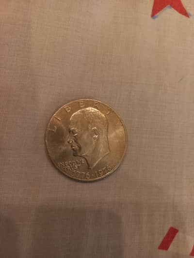 1776-1976 Eisenhower Liberty Bell Moon Silver One Dollar US Bicentenni