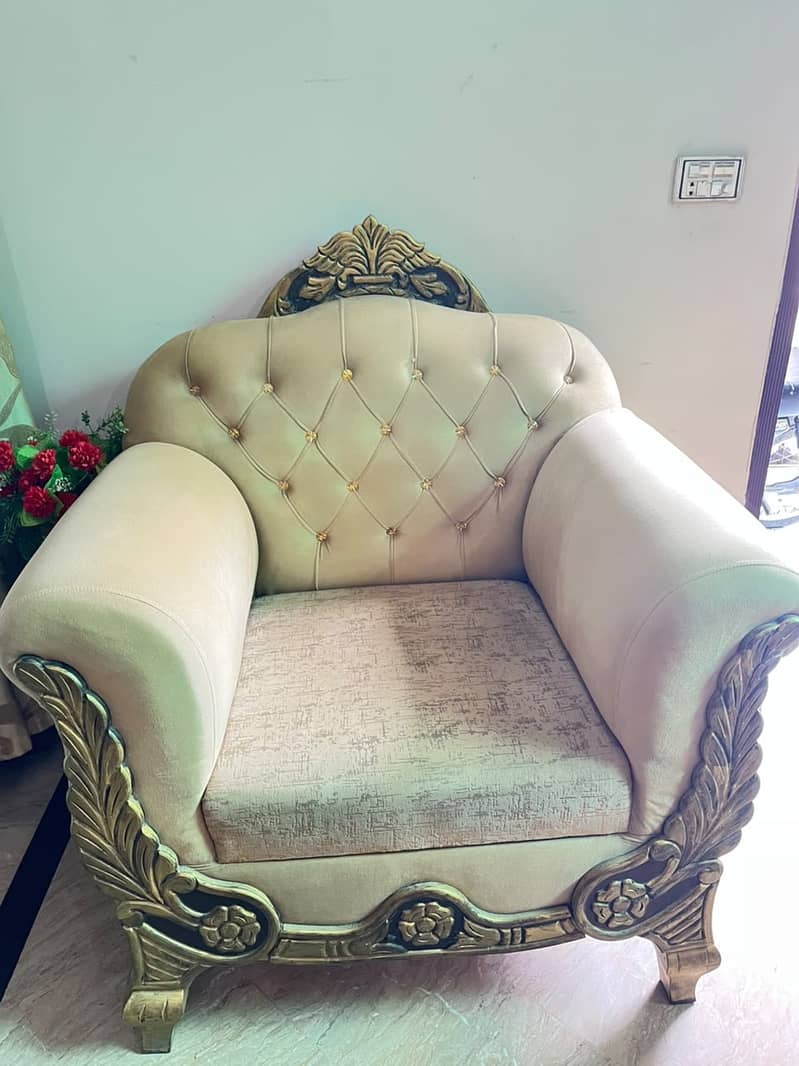 6 seater sofa set with table 2