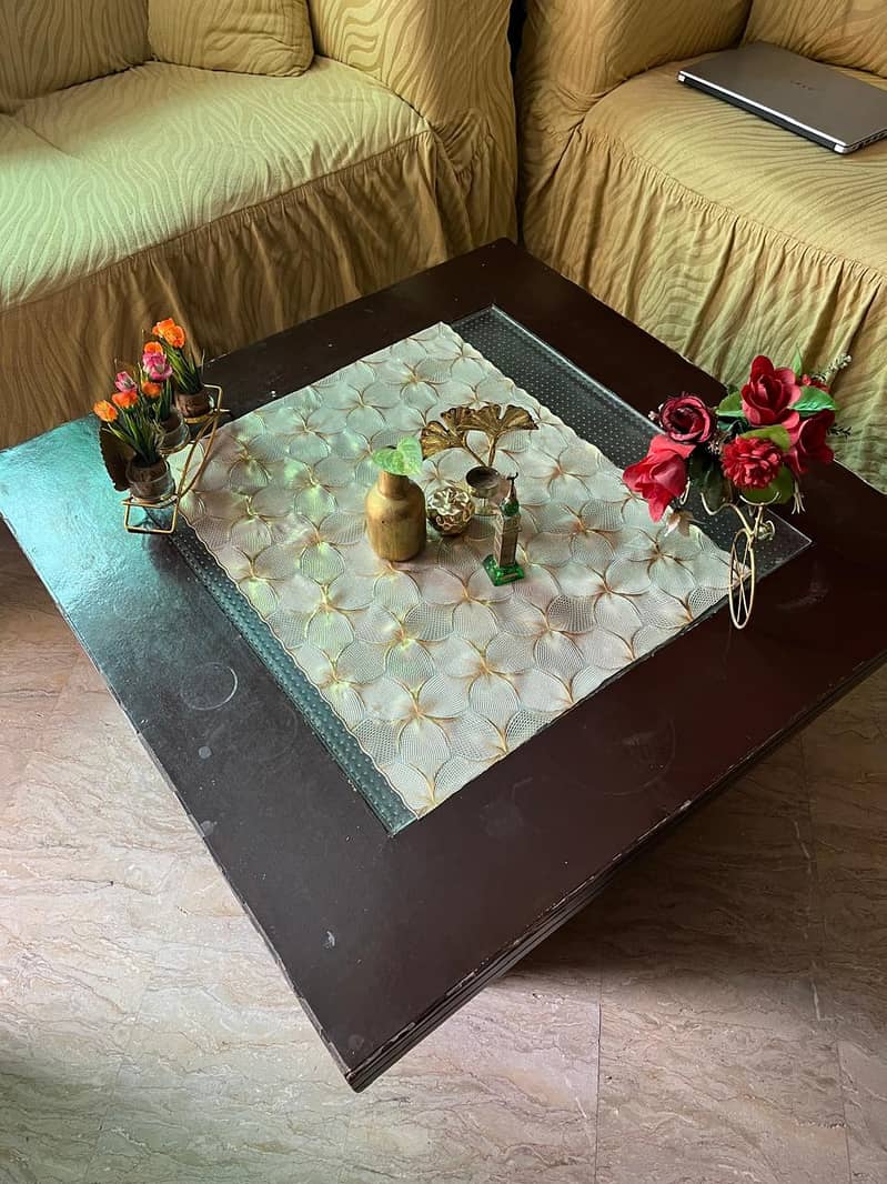 6 seater sofa set with table 3