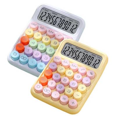 Cute Candy Color Calculator - Big Button - School Office Use